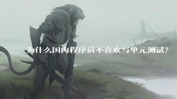 为什么国内程序员不喜欢写单元测试？